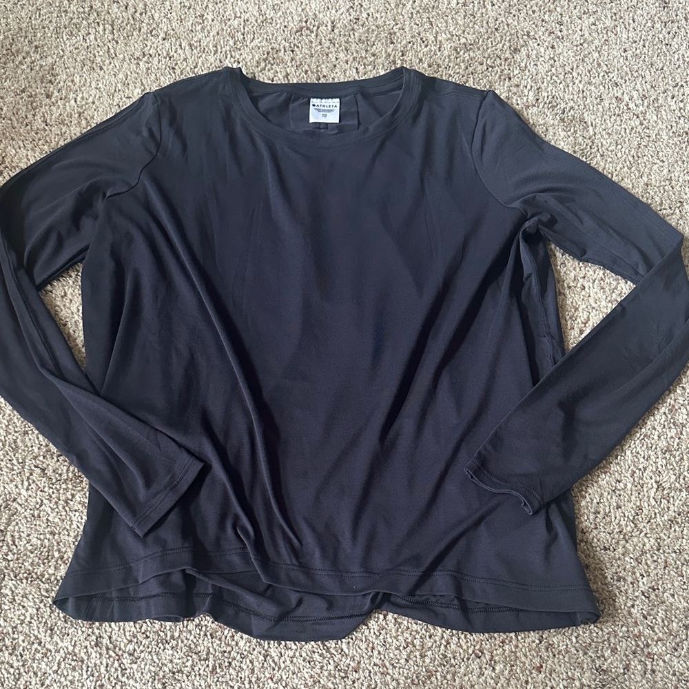Athleta Black Long Sleeve Blouse